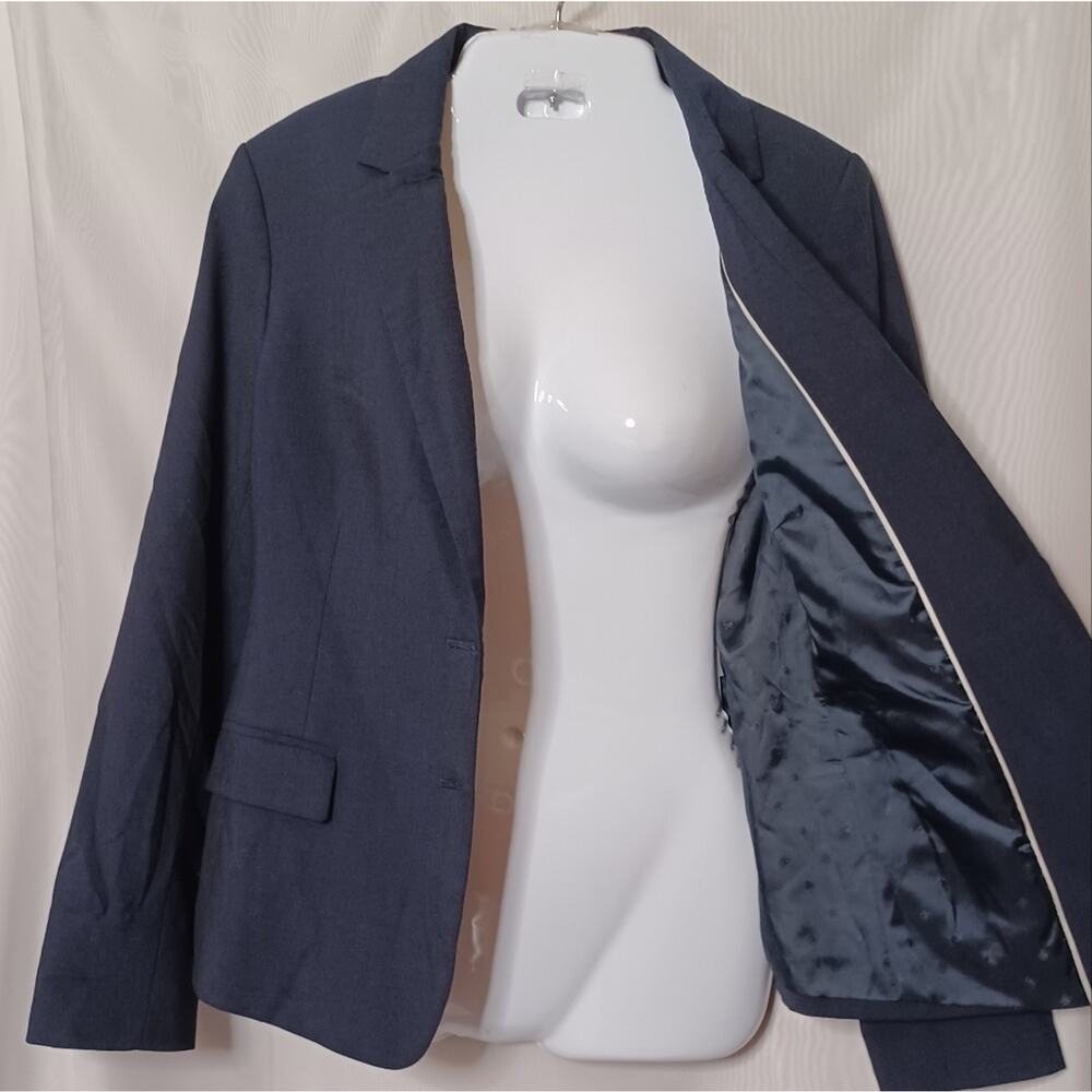 BANANA REPBULIC Dark Blue Wool Single Breasted Blazer. 8P - Picture 7 of 14